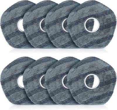 Vervangende mopdoekset compatibel met Eufy X10 Pro Omni en X9 Pro, 8 stuks microvezel, wasbaar