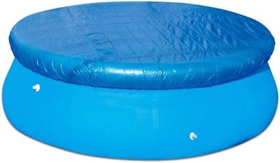 LISM-Ronde zwembadhoes, solar afdekking voor bovengrondse zwembaden, ronde opblaasbare zwembadhoes met trekkoord, stofhoes voor jacuzzi - 183 cm (6 ft)