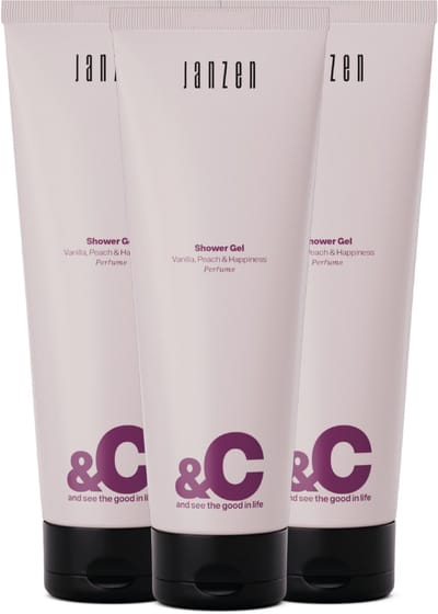 JANZEN Shower Gel &C Vanilla Peach & Happiness 3-pack