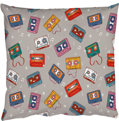 Sierkussens - Kussentjes Woonkamer - 50x50 cm - Muziek - Cassette - Patroon