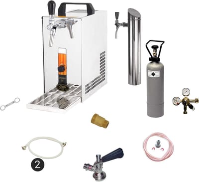 Complete set, biertap, PYGMY 25 LE, 1-kraans droogkoeler, 30 liter/uur - Biertap, Beertender, Thuistap, Bierkoeler, Green Line ., KEG: KeyKeg