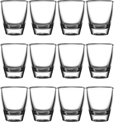 Set van 12 Unieke Eiervormige Shotglaasjes - 35ml Kristalhelder Glaswerk voor Whiskey en Tequila