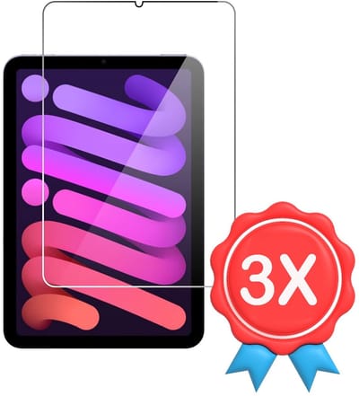Screenprotector Glas - Tempered Glass Screen Protector Geschikt voor: Apple iPad Mini 7 2024 / iPad Mini 6 2021 - 8.3 Inch - 3x