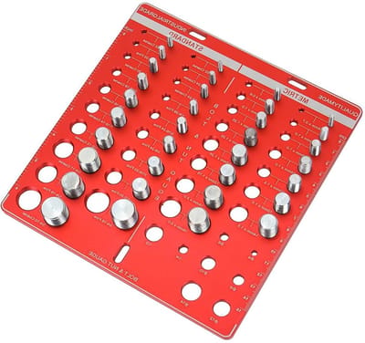 Dailygoods- Draadidentificatiemeter Aluminiumlegering - Moer/Bout Controle - 34 Gaten - Standaardformaat Inch/Metrisch - Snel Identificeren - Boutmaatmeetinstrument - Moer- En Boutmeter