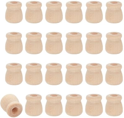 Dailygoods- Houten Kandelaars 50 Stuks - Onafgewerkte Kaarsbekers