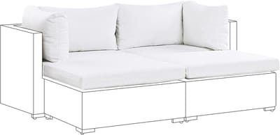 NOTO - Kussenhoezen - Gebroken wit - Polyester