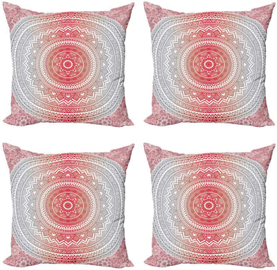 ABAKUHAUS – Dekokussenhoes 40×40 cm – 4-pack, Ombre Mandala Boho