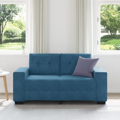 vidaXL - Loveseat - Blauw - 160 - cm - Fluweel