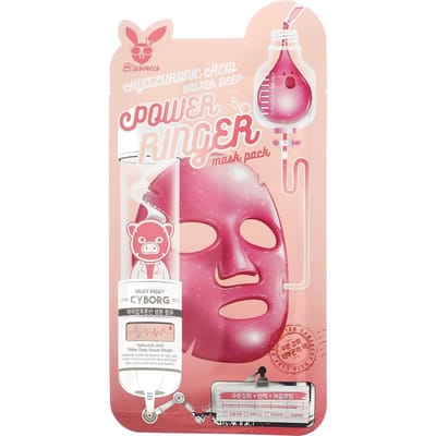 Elizavecca, Milky Piggy Cyborg, Hyaluronic Acid Water Deep Power Ringer Beauty Mask Pack, 1 Sheet Mask, 0.78 fl oz (23 ml) beige