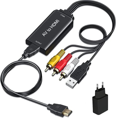 RCA naar HDMI Kabeladapter 1080P Converter met HDMI en USB Oplaadkabel