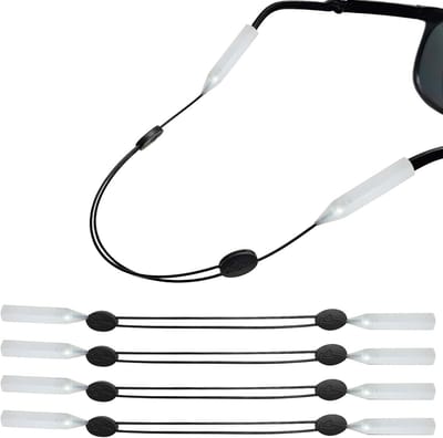 Verstelbare brillenband voor dames en heren - Antislip brillenkoord voor sport en dagelijks gebruik (29 cm, Wit)