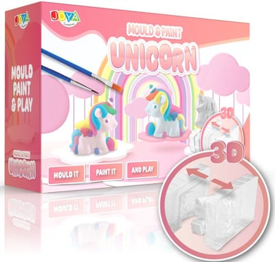Unicorn Gips Gieten Kinderen - Knutselen voor Kinderen - Vormpjes, Verf en Penselen - Joya Creative