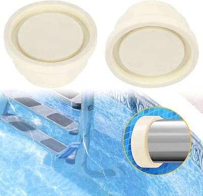 Rubberen Pad voor Zwembad, Beschermende Hoes voor Zwembad, Veiligheidsbumper en Accessoire voor Zwembad 2.4x1.5x1.3inch 2 stuks