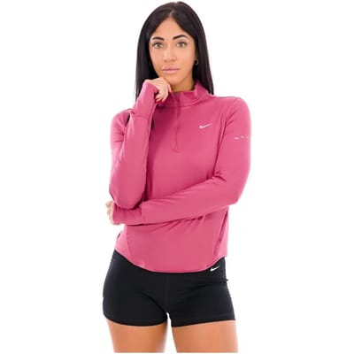 Nike Dri-FIT Swift Longsleeve Half-Zip Dames - Paars - Hardlooptop - Sportshirt Lange Mouwen - Maat M