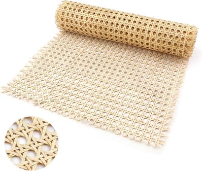 Roll Rattan Mesh 30cm x 1m Natural Webbing for Caning Projects Furniture Chairs Cabinet Ceiling