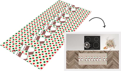 Keukenloper - Loper keuken - Kerstmis - Patroon - Vintage - 120x50 cm - Keukenloper vinyl