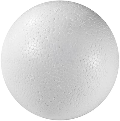 Piepschuim bol/bal - wit - D8 cm - styropor - hobby knutselen figuren - DIY - knutselen - basis materiaal - bollen - ballen - rond