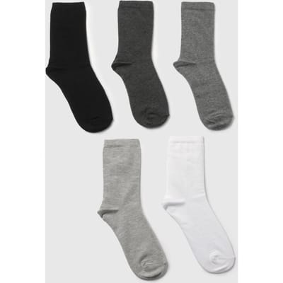 boohoo Dames Monochroom sportsokken 5-pack | Grijs