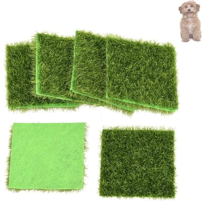Kunstgras Stukken - Miniatuur Gazon - Modelbouw Decoratie - 10 Delige Set - 75 x 75 cm - Groen