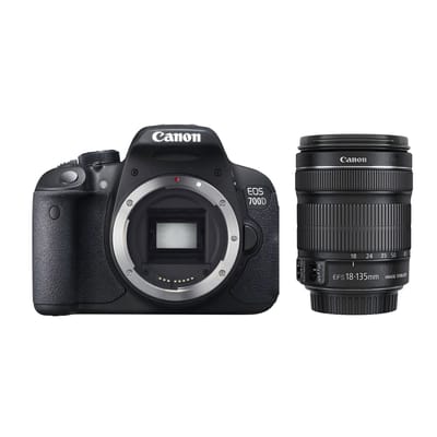Canon EOS 700D DSLR Camera + EF-S 18-135mm f/3.5-5.6 IS STM Zoomlens zwart