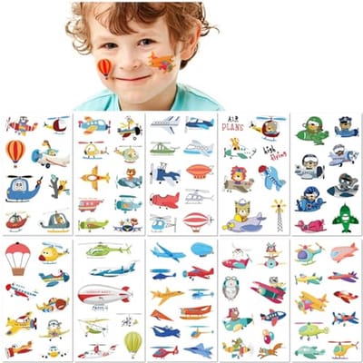 Tijdelijke Tattoos - Kinderattoos Nep - Feestversiering Kinderen - Veilig Hypoallergeen - 10 Vellen - Multicolor