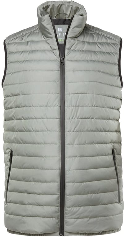 JAY-PI - Heren - Licht doorgestikt vest Buik-Fit outdoor - Donkergrijs - Maat 3XL