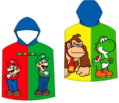 Super Mario poncho - badcape - 55x110 cm - Sneldrogend
