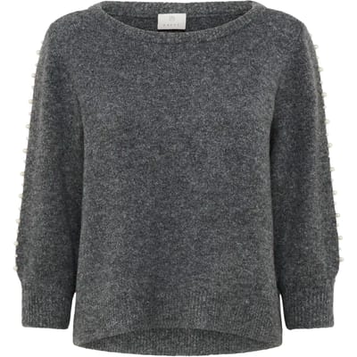 Kaffe Trui Kabetty Pullover 10510632 100123 Grey Melange Dames Maat - M
