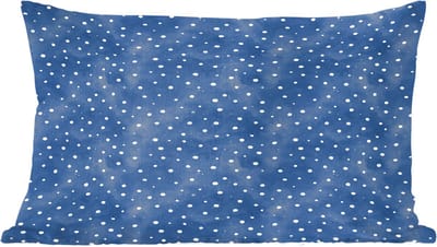 Sierkussens - Kussentjes Woonkamer - 60x40 cm - Frans - Citroen - Stippen - Wit - Blauw