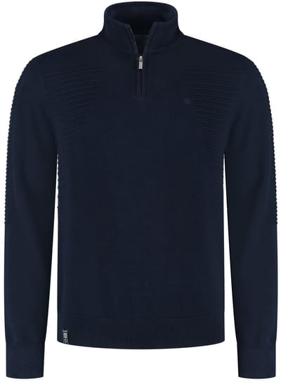 Fellows United Pullover half zip ribs at side Navy (52.1118 - 110)