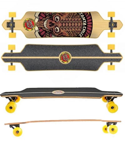 Santa Cruz Tiki Skull Bamboo Longboard