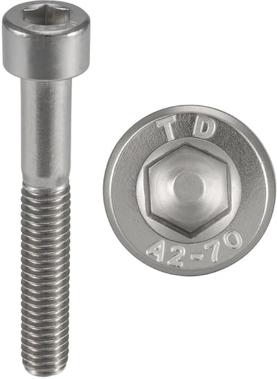 Cilinderkopschroeven - Inbusbouten - Bevestigen van materialen - Roestvrij staal A2 - M10 x 55mm 50 stuks - Zilverkleurig