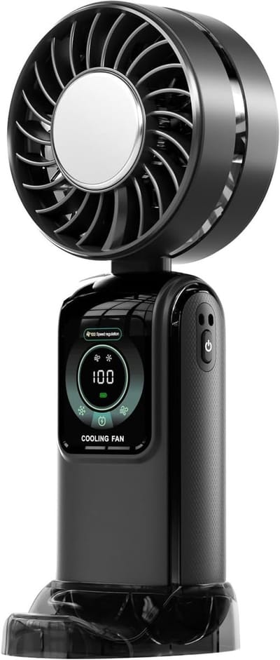 Handventilator - kleine ventilator - buitenventilator - 100 snelheidsstanden - geschikt voor op reis en buitenactiviteiten - zorgt voor verkoeling in de zomer.
