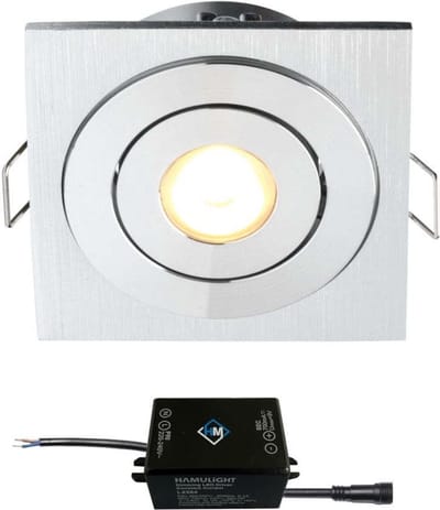 Cree LED inbouwspot Soria in - 3W / vierkant / dimbaar / kantelbaar / 230V / IP44 / downlights / plafondspots / spotjes / inbouwspots / badkamer / woonkamer / keuken / spotlight / warmwit