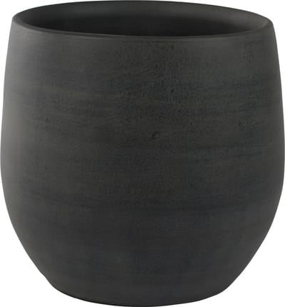 Ter Steege Plantenpot - moderne look - zwart - 36 x 32 cm - bloempot