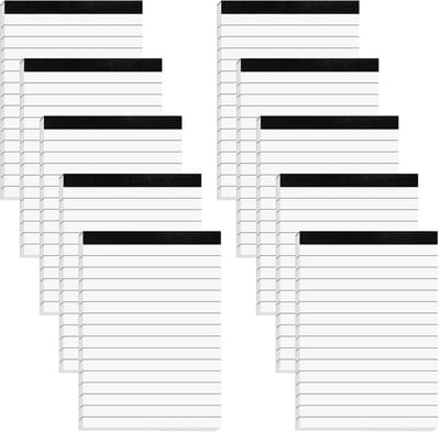 Set van 10 Kladblokken voor Dagelijkse Planning en Notities - 4x6 Inch Gevoerd Papier