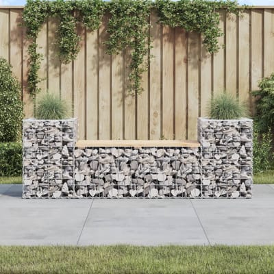 vidaXL - Tuinbank - schanskorfontwerp - 183x41x60,5 - cm - massief - grenenhout