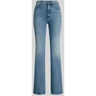 bootcut jeans van katoenmix