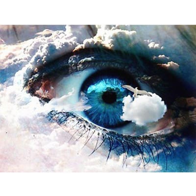 5D Diy Daimond schilderij vlinder en oog diamant schilderij ronde strass decoratie 20X30CM