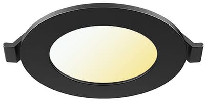 LED Downlight Inbouwspot - Kingtron Thin - 3W 220lm 120° Bundelhoek - Aanpasbare Lichtkleur 3000K-4000K-6500K - IP40 - Rond - Zwart - Ø85mm Buitenmaat - Ø70mm Zaagmaat
