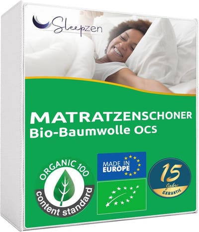 Absorberende Matrasbeschermer 70 x 140 cm van Biologisch Katoen - OCS en Oeko-Tex Gecertificeerd, Perfect tegen Bedwantsen en Huisstofmijt