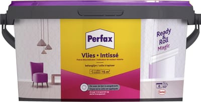 Perfax Ready & Roll Vlies Magic Behanglijm 2.25 kg | 100% Kleurenbeeld tijdens het behangen | Magic Vlies Behanglijm droogt Transparant