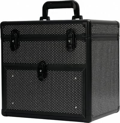 Nagel Beautycase / Beautykoffer zwaartKleur - Kapper - Tattoo - Nagel - Visagie - Make-up - Cosmetica - Schminken - Beauty koffer