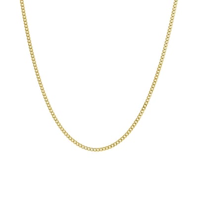 Lucardi Dames Ketting gourmet 1,00mm - 14 karaat goud - Ketting - Cadeau - 50 cm - Geelgoud