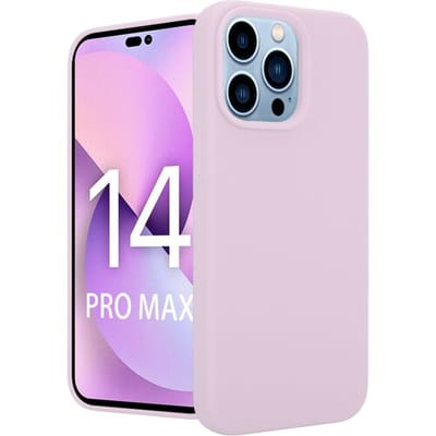Coverzs telefoonhoesje geschikt voor iPhone 14 Pro Max hoesje - Luxe Liquid Silicone case - optimale bescherming - siliconen hoesje - roze