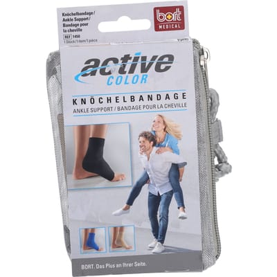 BORT ActiveColor Enkelbrace - Sport Enkelbandage - Sport Enkelbrace - Geschikt voor Overbelasting - Universeel - Enkelondersteuning - Voet Brace - Enkel Brace - Enkelomvang: L, Beige