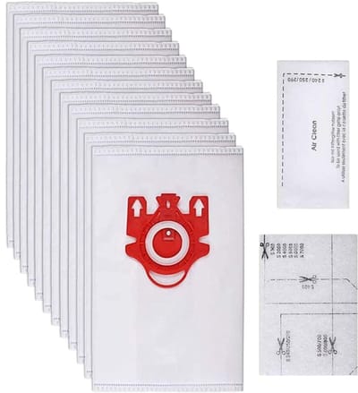 Geschikt voor Vervangende stofzak voor Miele HyClean 3D Efficiency FJM stofzuigers (onderdeelnummer 9917710) - Geschikt voor Miele stofzuigers met zak. Deze doos bevat 12 zakken
