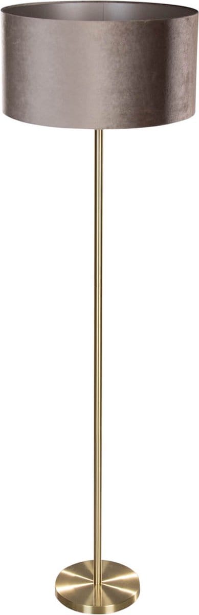 QAZQA simplo shade - Klassieke Vloerlamp | Staande Lamp met kap - 1 lichts - H 174 cm - Goud/messing - Woonkamer | Slaapkamer | Keuken
