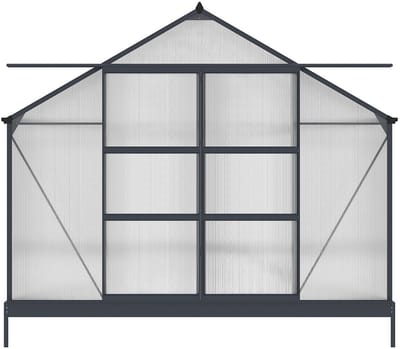 Vente-unique Tuinkas van polycarbonaat van 16,9 m² met onderstel - Antraciet - IXORA
