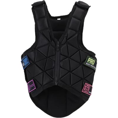 Gilet d'équitation Confortable Sécurité Gilet d'équitation Protection Équipement Gilet Unisex Fermeture éclair pour Enfants Garçons Filles CM